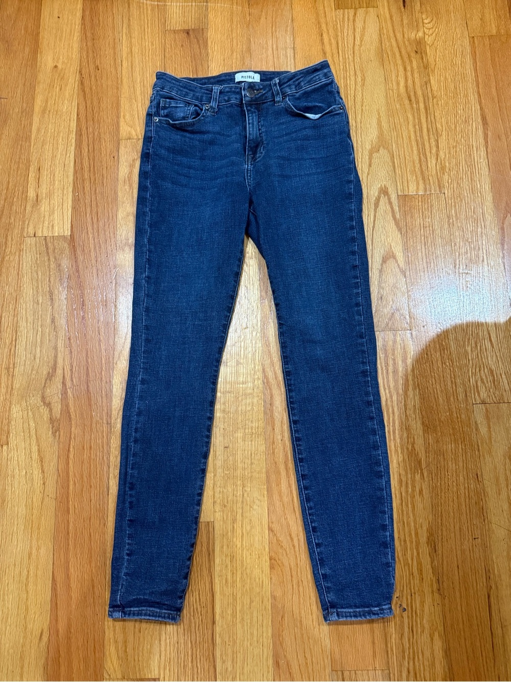 Pistola Skinny Jeans — Dark Wash, Size 27
